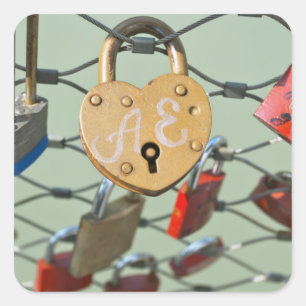 Adesivo Quadrado Love Lock
