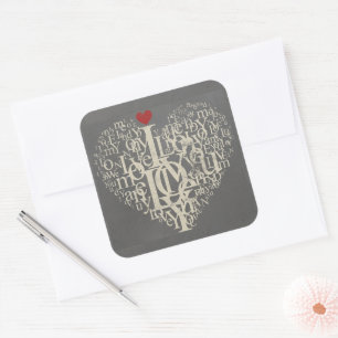 Adesivo Quadrado Love Sticker