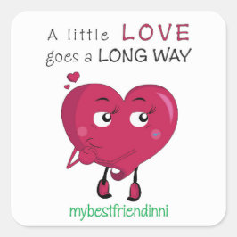 Adesivo Quadrado Love Sticker