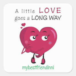 Adesivo Quadrado Love Sticker