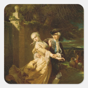 Adesivo Quadrado Lovelace que sequestra Clarissa Harlowe, 1867