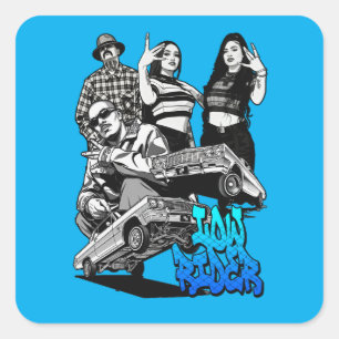 Adesivo Quadrado Lowrider Urban Art – Chicano Streetwear Culture