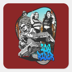 Adesivo Quadrado Lowrider Urban Art – Chicano Streetwear Culture