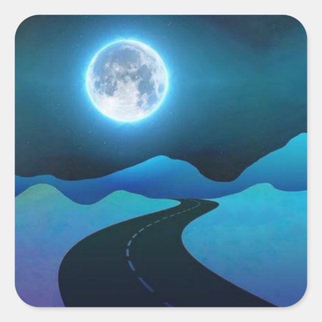 Adesivo Quadrado Lua (Frente)