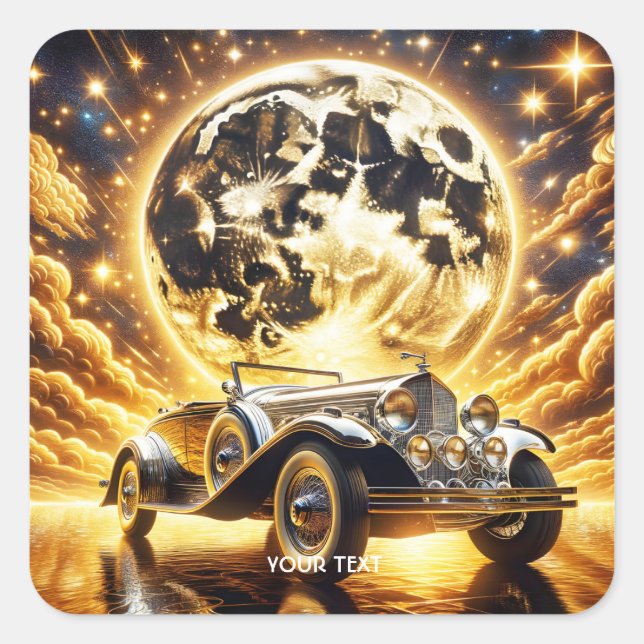 Adesivo Quadrado Lua de Carro Velho Fantasy (Frente)