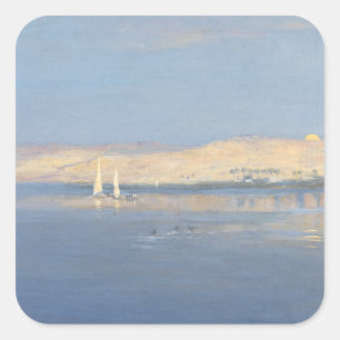 Adesivo Quadrado Lua que aumenta sobre o Nile