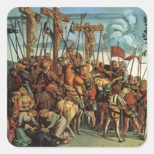 Adesivo Quadrado Luca Signorelli - A Crucificação