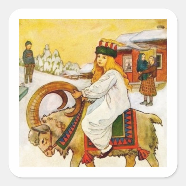 Adesivo Quadrado Lucia dirige o golfo de Jul (Frente)