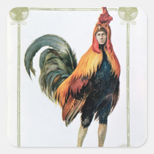 Adesivo Quadrado Lucien Guitry 'em Chantecler