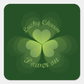 Adesivo Quadrado Lucky Charm Power On