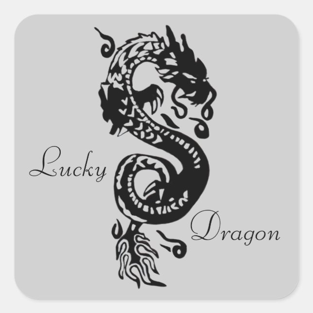 Adesivo Quadrado Lucky Dragon (Frente)