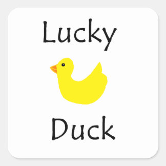 Adesivo Quadrado Lucky Duck