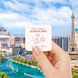 Adesivo Quadrado Lucky In Love Cocktails Bachelorette Weekend