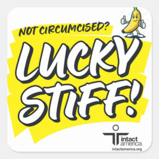 Adesivo Quadrado Lucky Stiff — Sticker — Amarelo