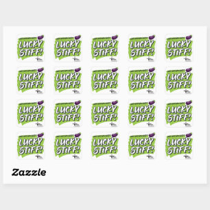Adesivo Quadrado Lucky Stiff — Sticker — Verde