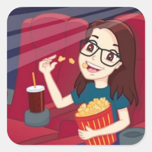 Adesivo Quadrado Lucy Vai para Hollywood Square Sticker (Frente)