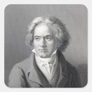 Adesivo Quadrado Ludwig van Beethoven