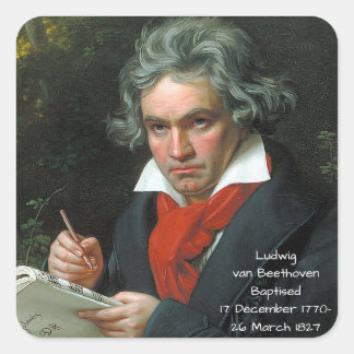 Adesivo Quadrado Ludwig van Beethoven, 1820