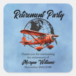 Adesivo Quadrado Lugares de Viagem do Planalto do Partido da Reform