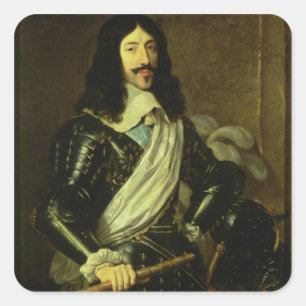 Adesivo Quadrado Luís XIII (1601-43) (óleo na canvas)