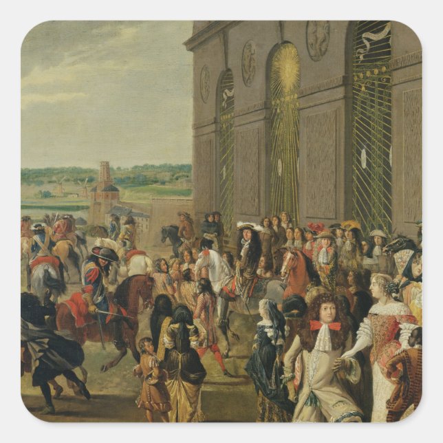 Adesivo Quadrado Luís XIV em frente ao Teto das Tétis (Frente)