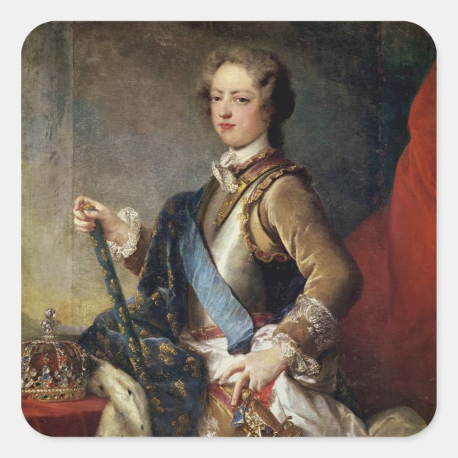 Adesivo Quadrado Luís XV de 15 anos, após 1725 (Frente)