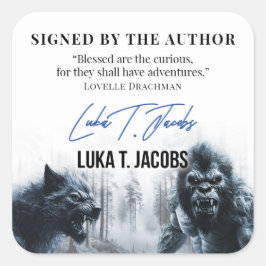 Adesivo Quadrado Luka T. Jacobs Autor Bookplate