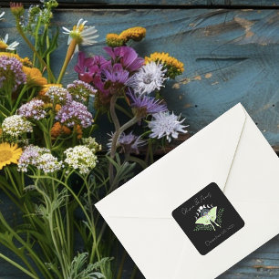 Adesivo Quadrado Luna Moth Moon Phases