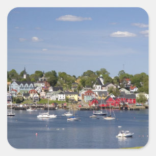 Adesivo Quadrado Lunenberg, Nova Escócia, Canadá. 2