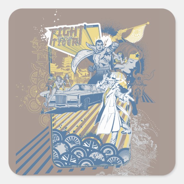 Adesivo Quadrado Luta do Tigre (Frente)