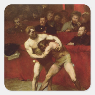 Adesivo Quadrado Lutadores, 1875