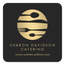 Luxe Gold Catering Logo Restaurante, Comida Preto