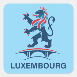 Adesivo Quadrado Luxemburgo Europa