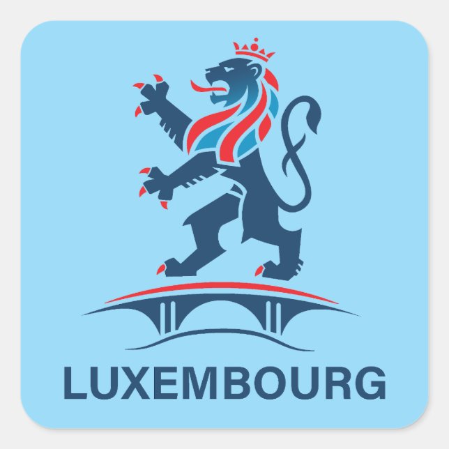 Adesivo Quadrado Luxemburgo Europa (Frente)