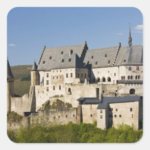 Adesivo Quadrado Luxemburgo, Vianden. Vianden Chateau (b) 15