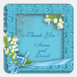 Adesivo Quadrado Luxo Floral Moderno Adicione Seu Texto