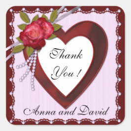 Adesivo Quadrado Luxo Moderno Borgonha Adicione Seu Texto