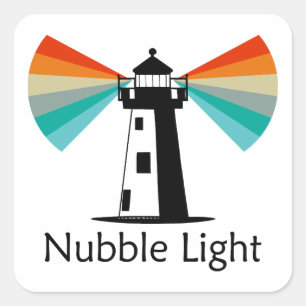 Adesivo Quadrado Luz de Nubble Maine Arco-íris
