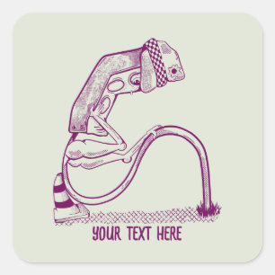 Adesivo Quadrado Luz de trânsito triste