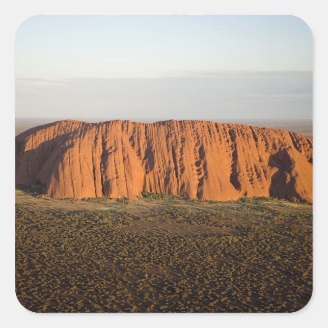 Adesivo Quadrado Luz do final da tarde em Uluru / Ayers Rock, (Frente)