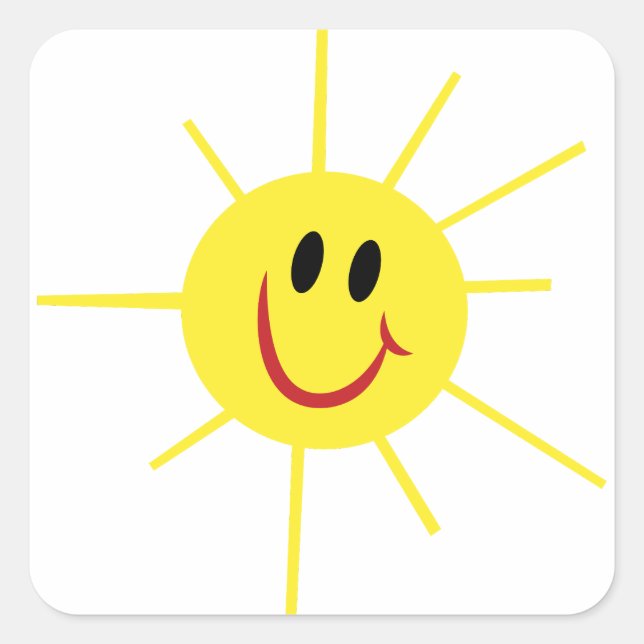 Adesivo Quadrado Luz do sol (Frente)