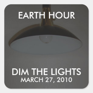 Adesivo Quadrado Luzes acesas / desligadas - Esmaecer as luzes para