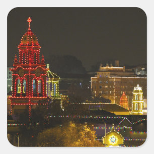Adesivo Quadrado Luzes da plaza de Kansas City
