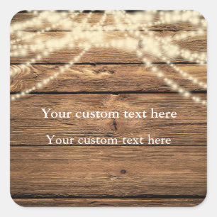 Adesivo Quadrado Luzes de corda no defensor elegante e russo da mad