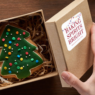 Adesivo Quadrado Luzes de Cordas Brilhantes de Espíritos Feriados