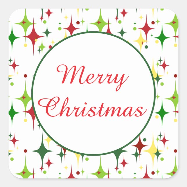 Adesivo Quadrado Luzes de Natal (Frente)