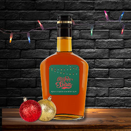 Adesivo Quadrado Luzes de Natal com Nome Personalizado Espirito de