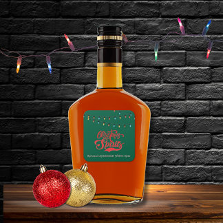 Adesivo Quadrado Luzes de Natal com Nome Personalizado Espirito de