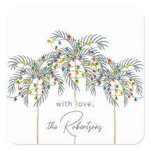 Luzes de Natal no Palm Trees Personalizadas Praça