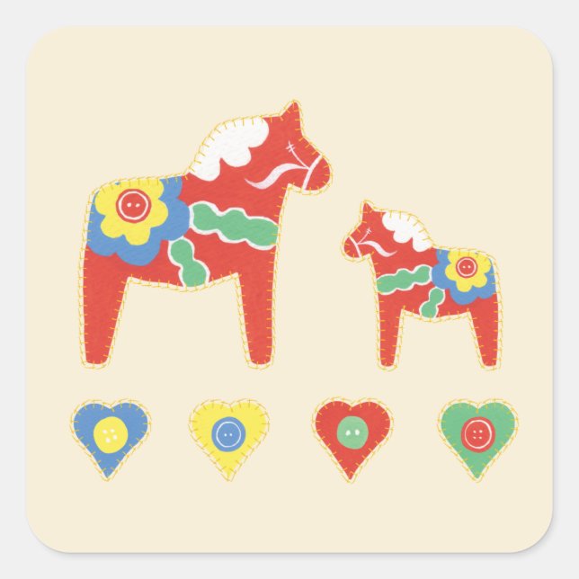 Adesivo Quadrado Lycka Till Chá de fraldas Sticker (Frente)